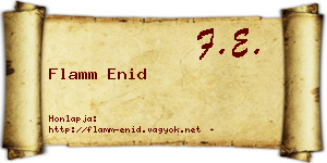 Flamm Enid névjegykártya